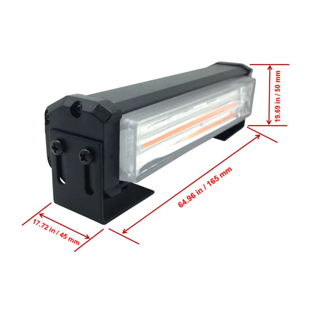 Yellow aluminium alloy LED strobe warning light with 160mm housing