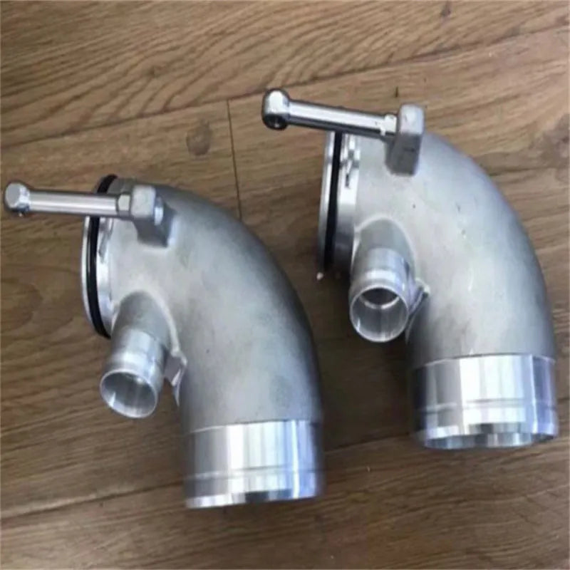 Aluminium alloy 90-degree turbine tube elbow for lateral engine positioning