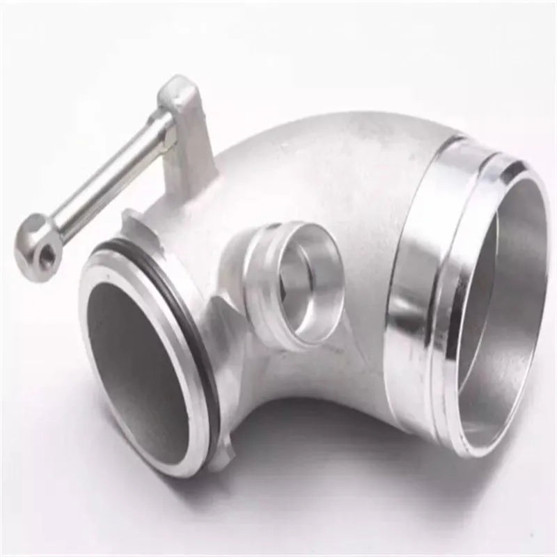 Aluminium alloy 90-degree turbine tube elbow for lateral engine positioning