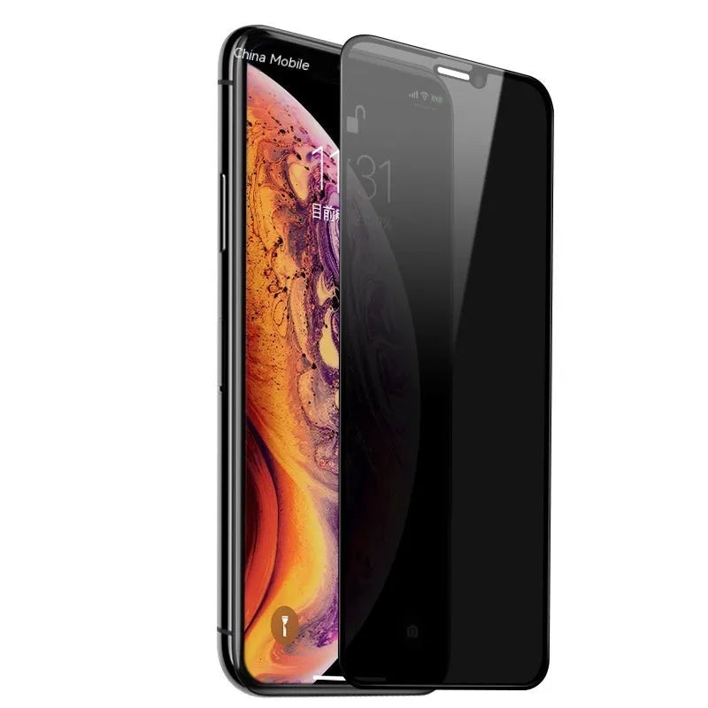 Electroplated tempered glass screen protector with anti-fingerprint coating and dustproof net for iPhone