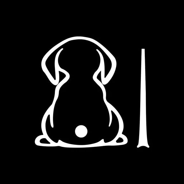 Cartoon cat design car windscreen wiper shadow sticker on rear window