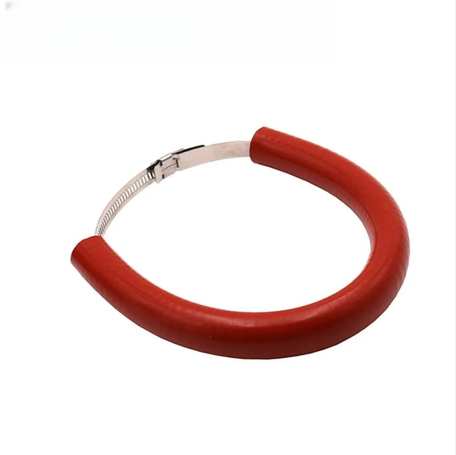 Universal motorcycle exhaust pipe anti-drop wring with gasket in black, blue and orange colours