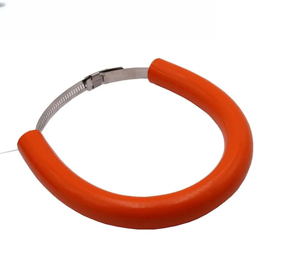 Universal motorcycle exhaust pipe anti-drop wring with gasket in black, blue and orange colours