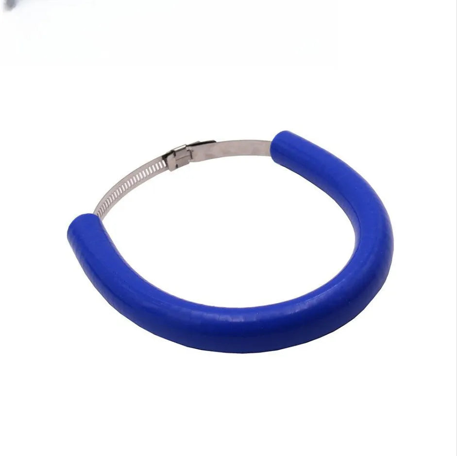 Universal motorcycle exhaust pipe anti-drop wring with gasket in black, blue and orange colours