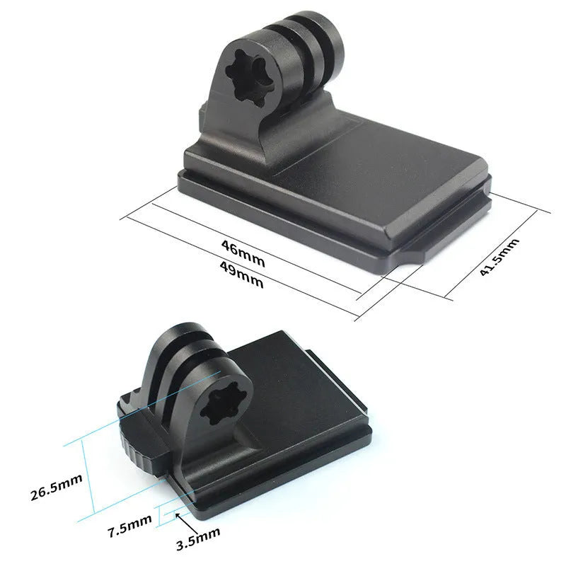 Black aluminium alloy helmet holder extension rod with quick release bracket for GoPro Hero 3 and Hero 4 cameras
