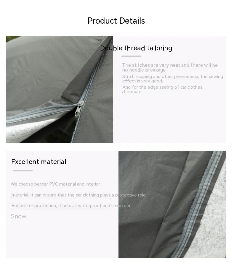 Grey Volkswagen car cover with rainproof sun protection features shown fitted on vehicle