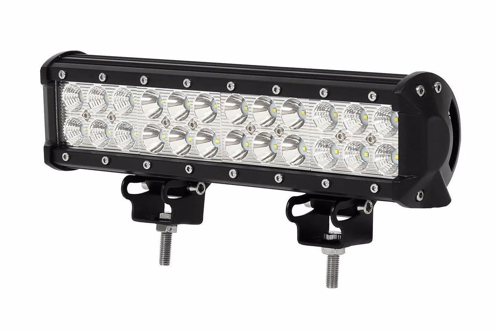 Black aluminium alloy 72W double row LED roof light bar for off-road vehicles