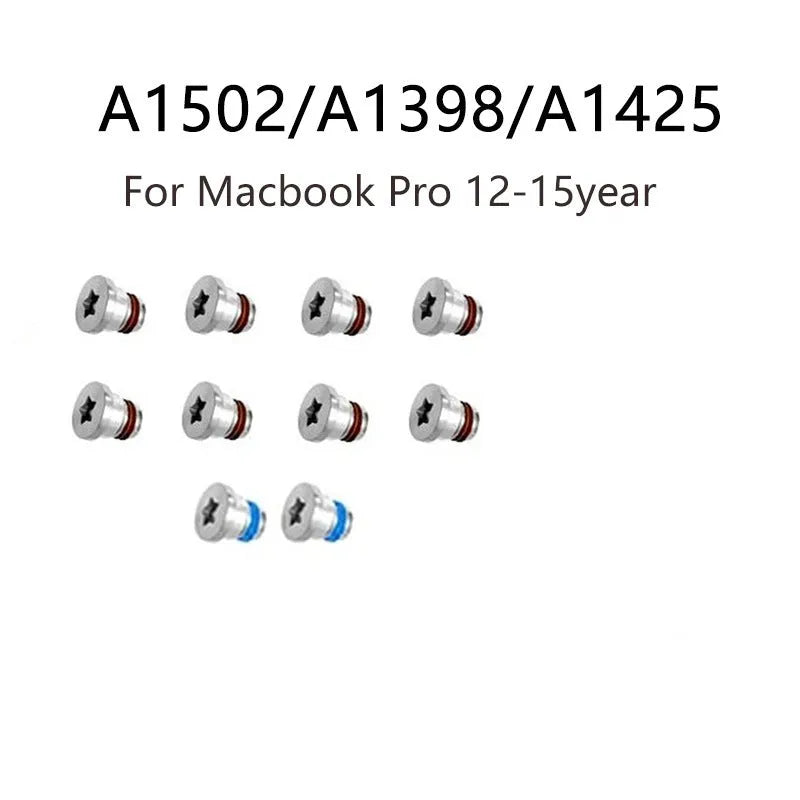 Ten metal replacement screws for MacBook Pro Retina A1502, A1398, A1425 bottom shell