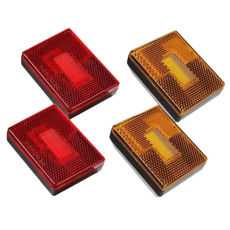 Red and yellow LED trailer side light with 19cm wiring line length