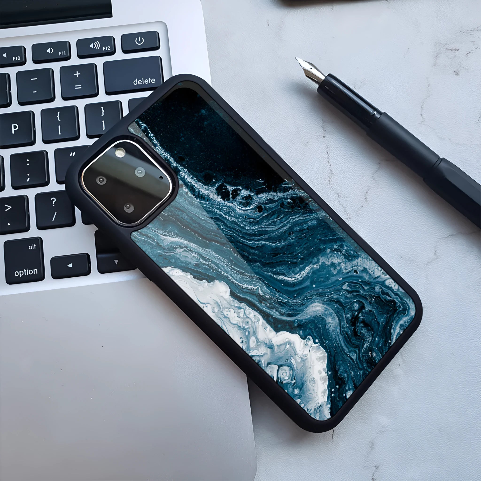 Huawei mobile phone case with marbling pattern design in multiple colour options