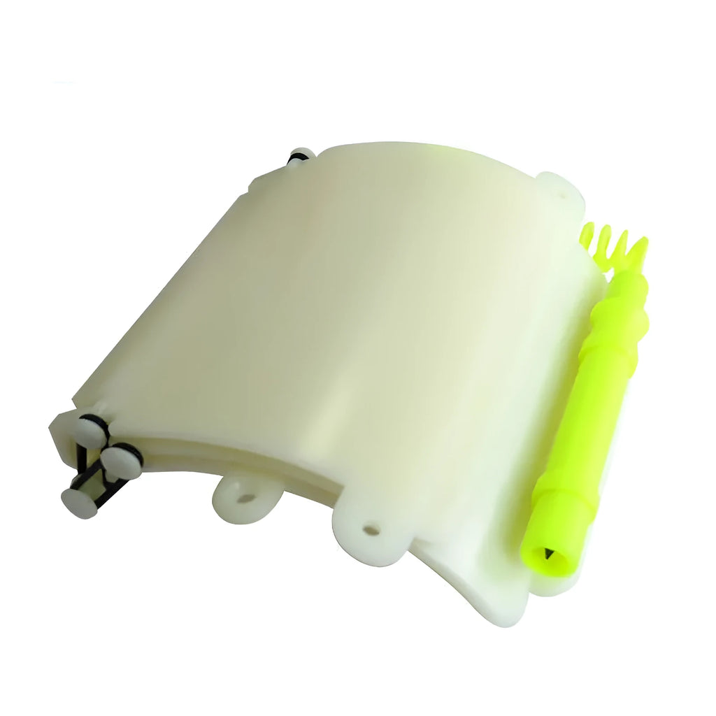 White luminous diving wristboard with writing surface and integrated pencil for underwater communication