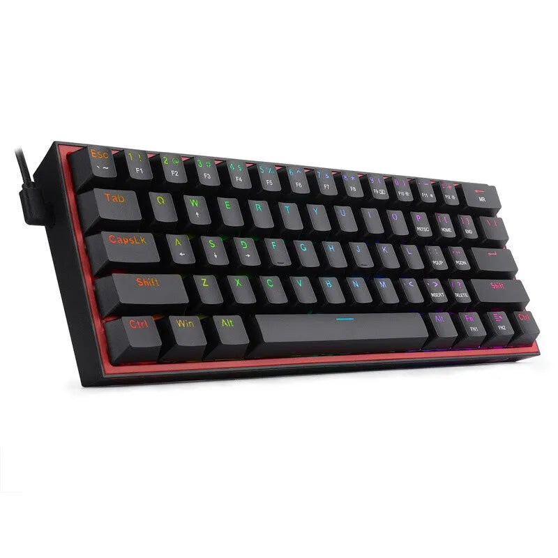 K617 wired mechanical keyboard with RGB lighting in white pink colour option