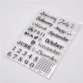 Transparent silicone vintage icon calendar seal for date stamping