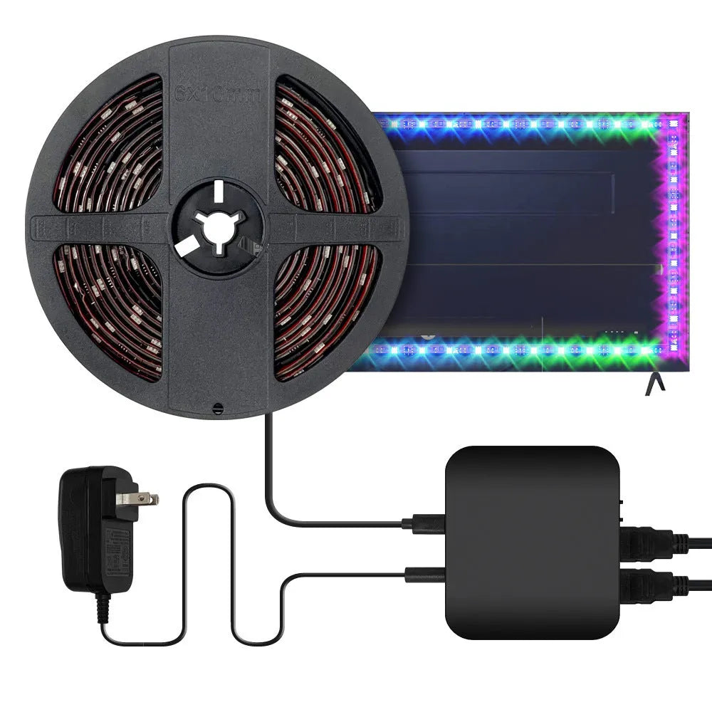 Smart waterproof light strip for television background lighting in three length options