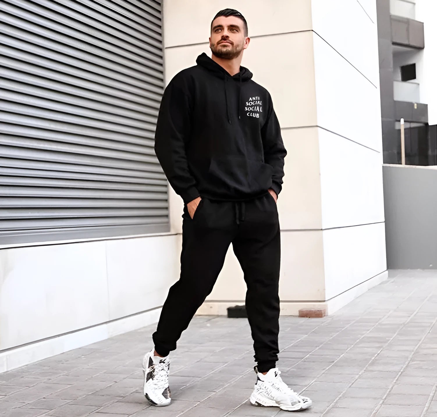 Autumn winter loose hooded couple sweater in solid colour pullover style for men women