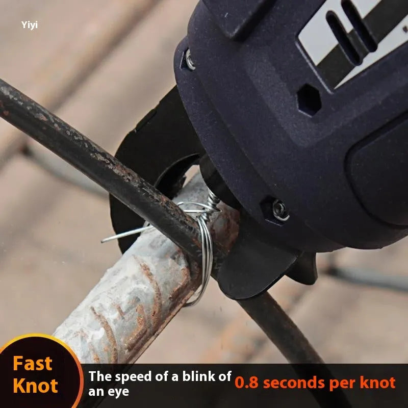 Electric steel bar tying machine with battery and charger for construction site rebar work