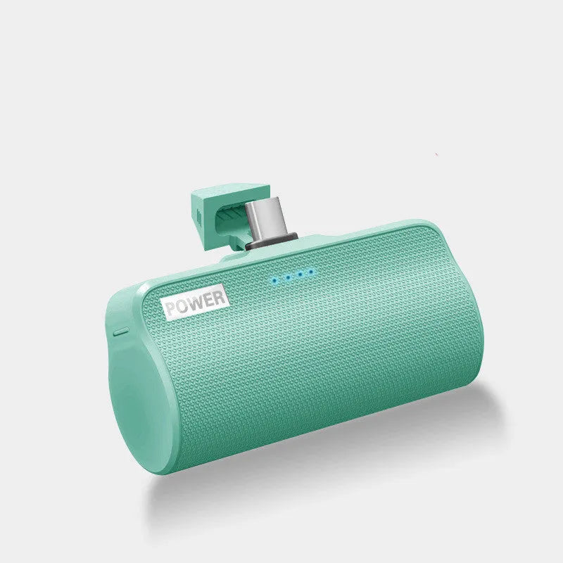 Universal 3000mAh power bank in black, green, pink and white colours for Android and iPhone charging