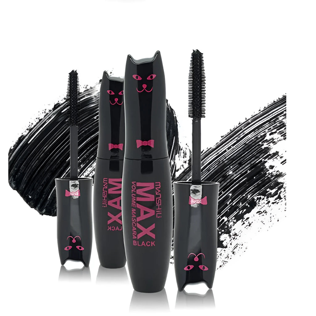 Slim thick curling mascara in black with volume and curl brush