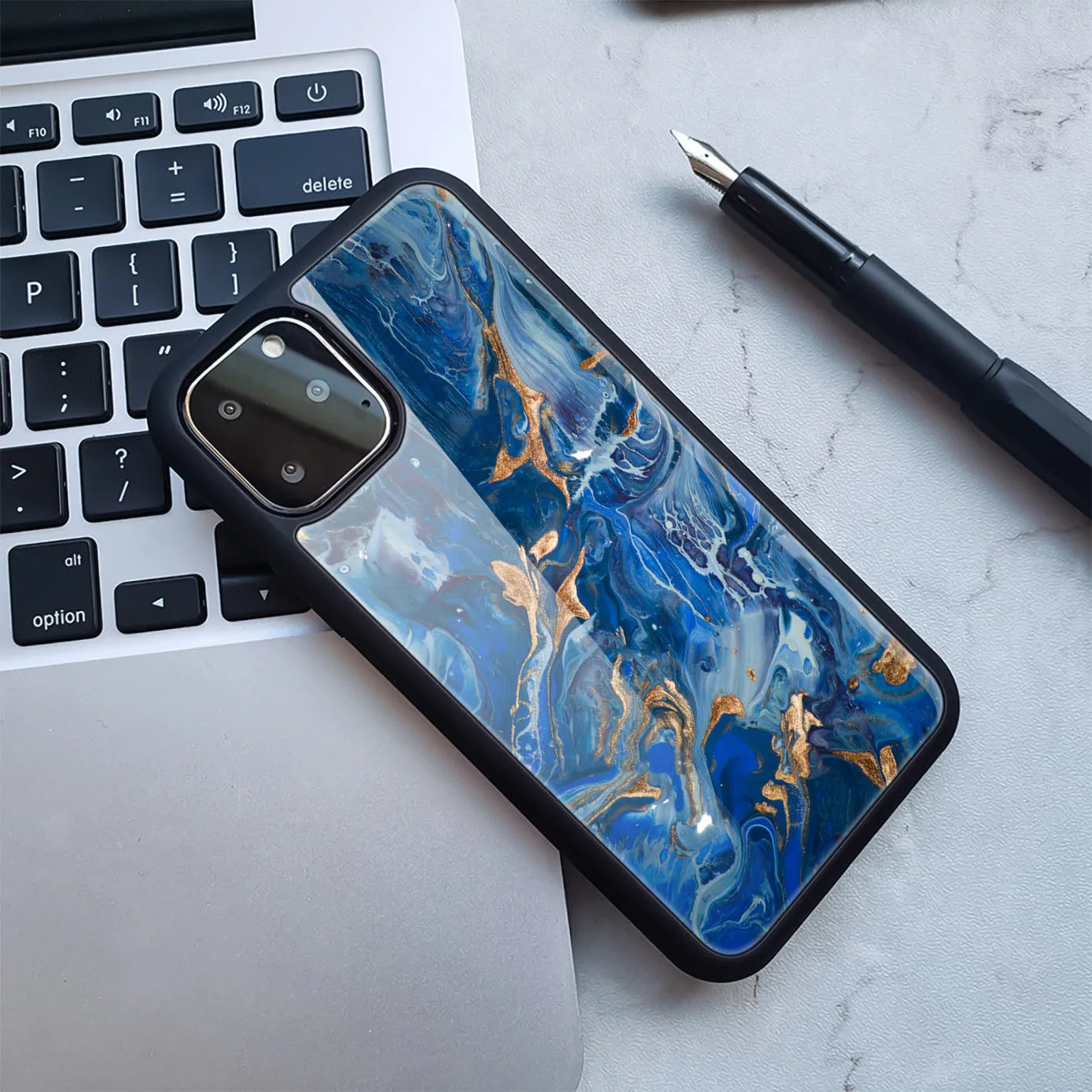 Huawei mobile phone case with marbling pattern design in multiple colour options