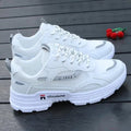 Women's board shoes in white with breathable mesh upper and super high heel