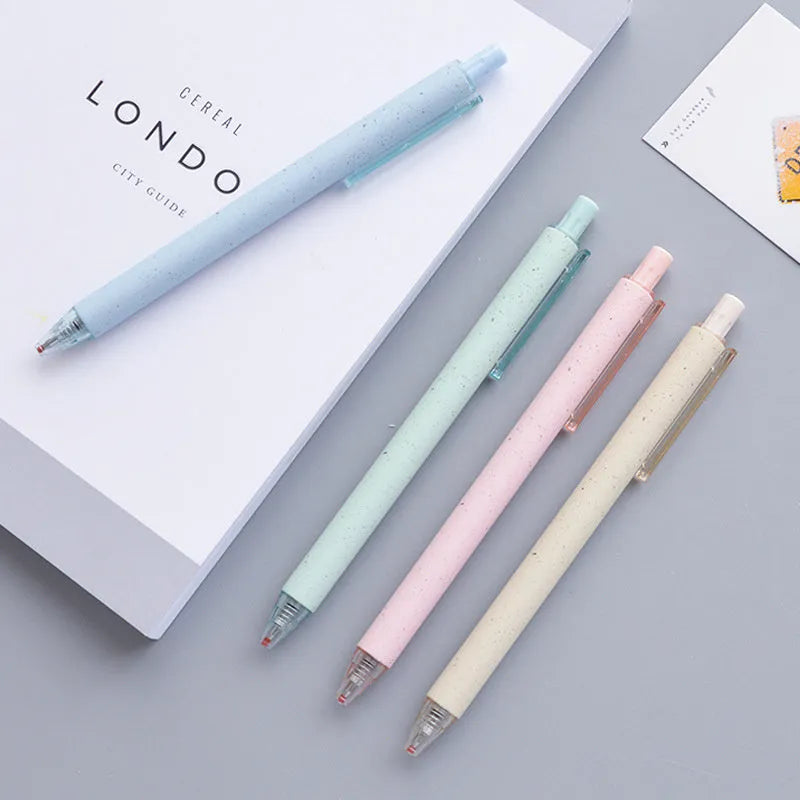 Pack of 12 push-type 0.5mm quick-drying gel pens in four colours with replaceable refill