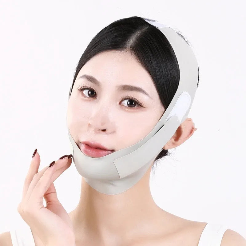Small V face shaping mask in purple or green graphene options for facial lifting and tightening