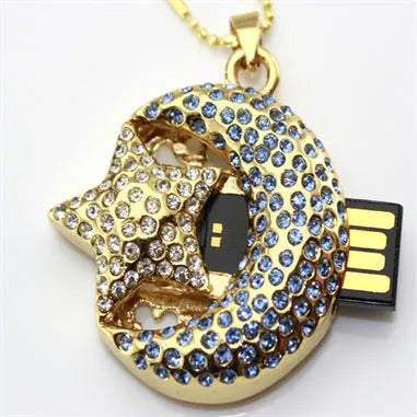 Xingyue jewellery design metal USB flash drive with USB 2.0 connector.