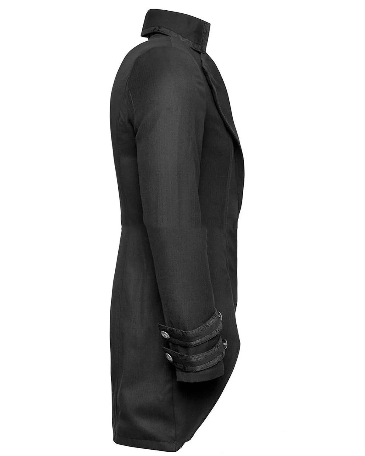 Black Victorian morning gown cosplay jacket chemical fibre blend unisex costume