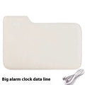 Smart carpet mat alarm clock with cloth velvet surface, 20mm thick, small or large size, dual daily alarms and stand-on deactivation