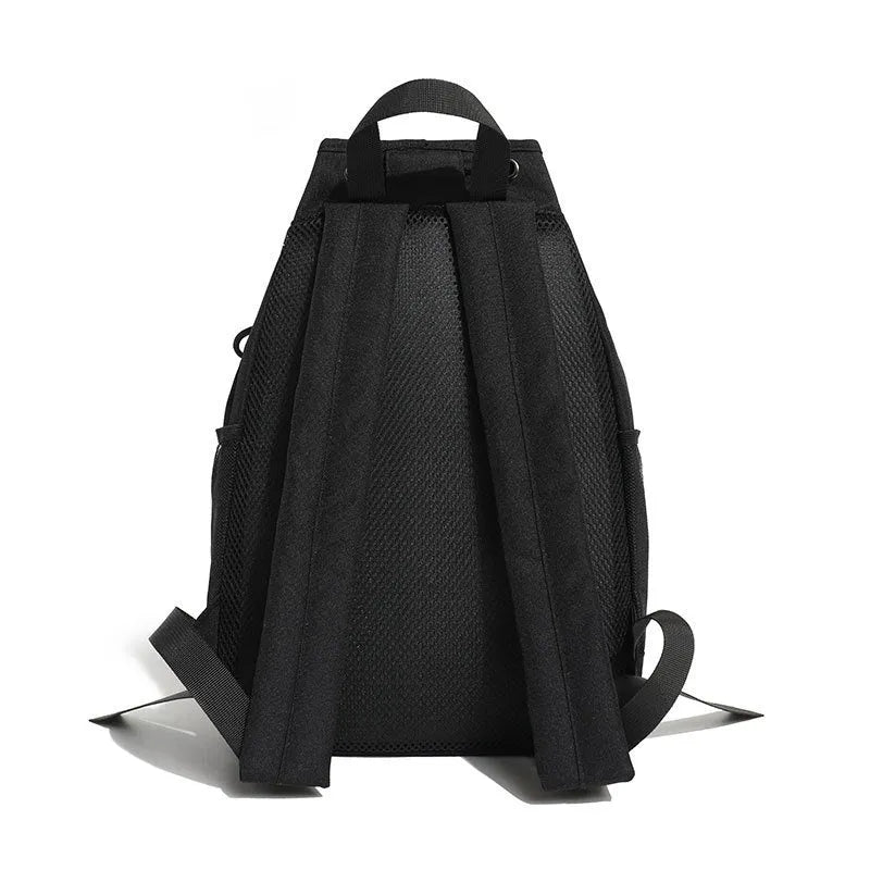 Large capacity waterproof canvas badminton bag for outdoor sports, black colour, free size design