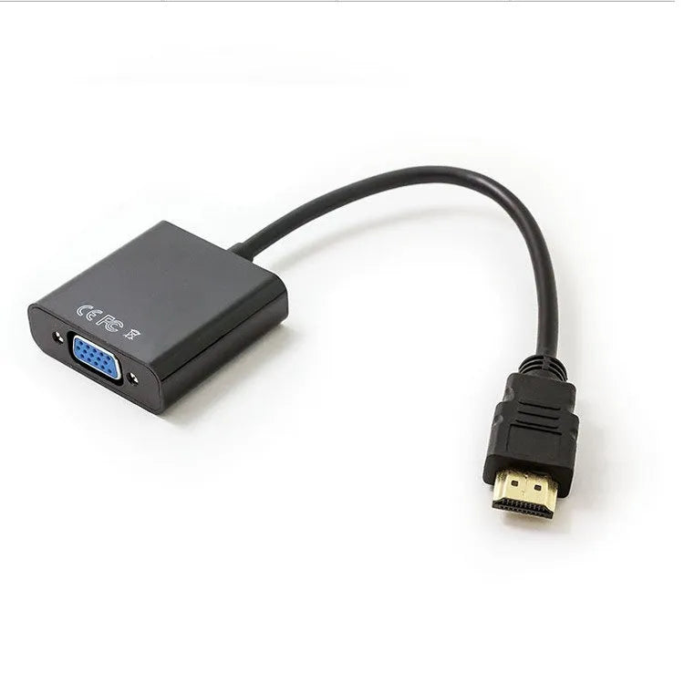 HDMI to VGA converter cable with 30cm length and black or white colour option