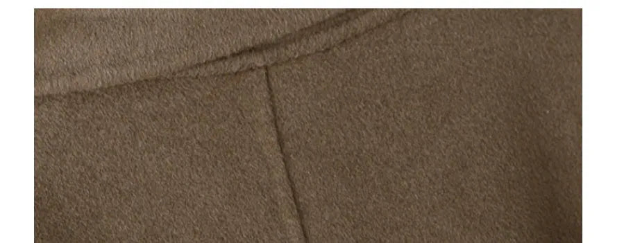 Men's tailored slim fit wool overcoat with a long suit collar in black or caramel colour.