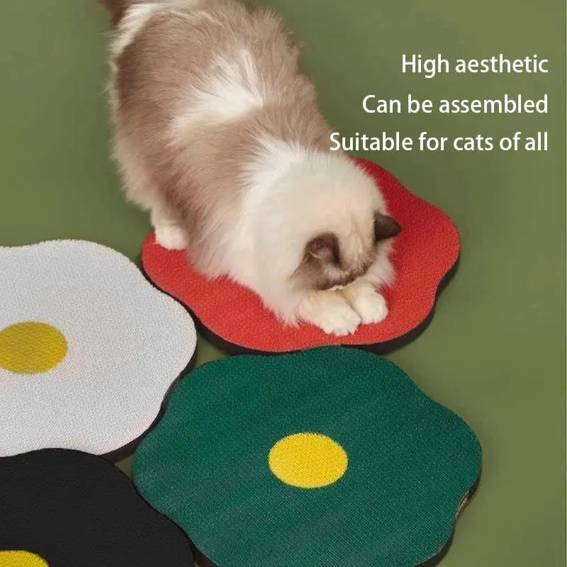 Wall mounted cat scratching board in four colour options measuring 40x37.3 cm