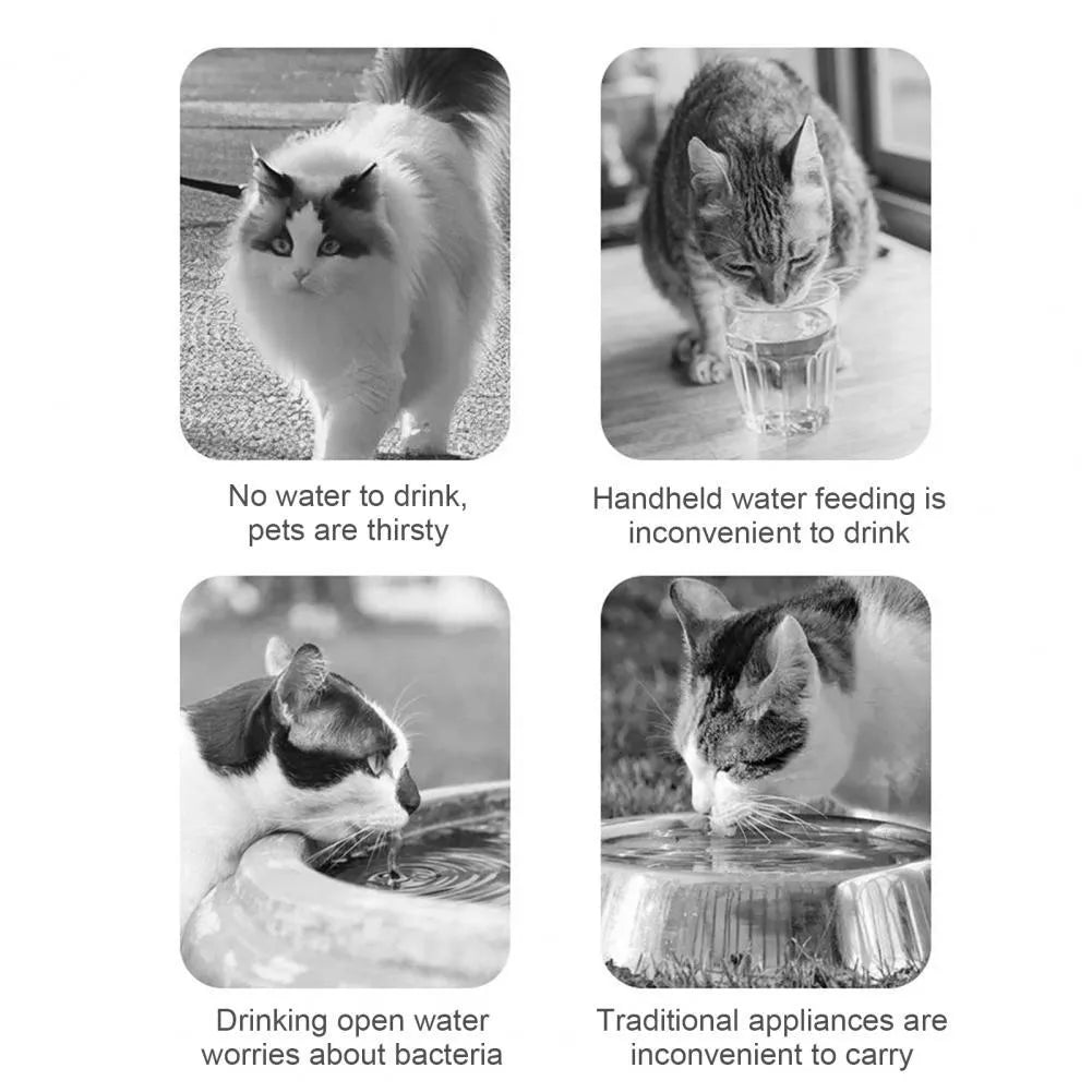 Orange and white portable pet water feeder with 200ml bottle and separate food container for dogs and cats