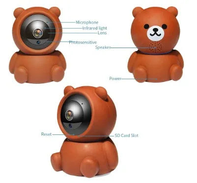 1080P Wi-Fi security camera with auto tracking and infrared night vision for home surveillance