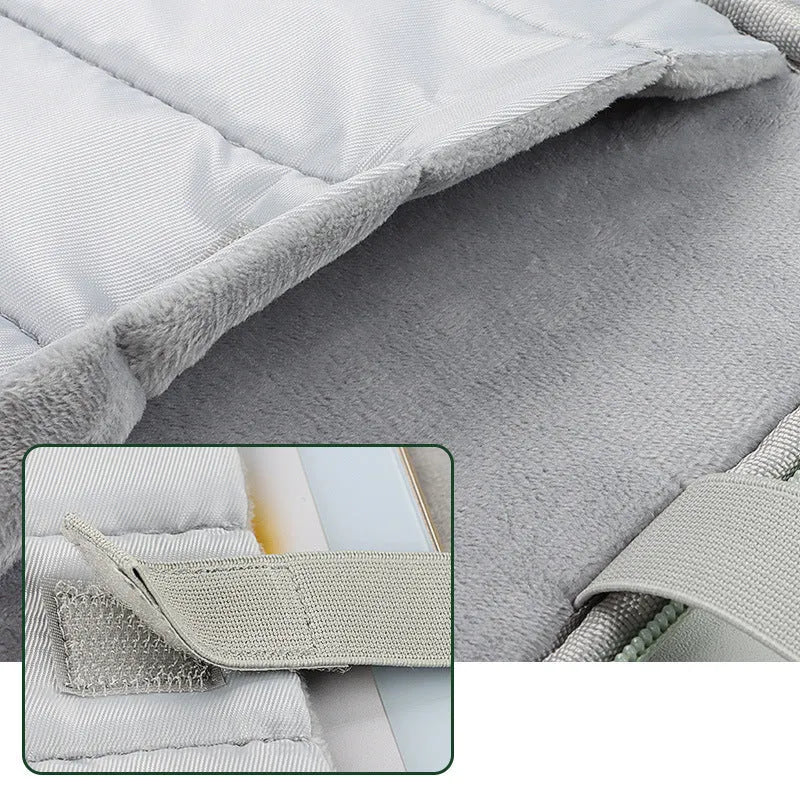 Flat liner storage bag in 420D nylon twill jacquard with soft handle, for 10.8-13 inch laptops, multiple colours.