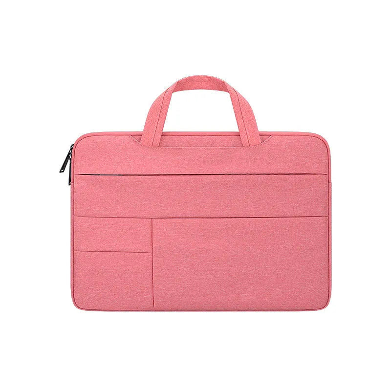 Grey waterproof polyester laptop inner bag with smooth nylon lining, fits 13.3 inch device