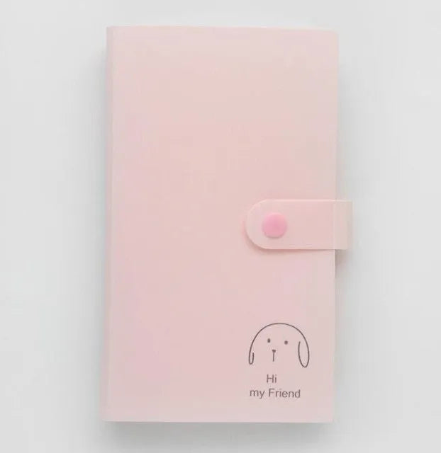 Business card holder book PVC PP 190mm x 120mm with smile logo and protective shell