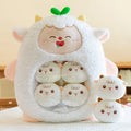 Cartoon snack bag pillow doll plush toy 45cm soft plush cushion pink capybara colour