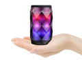 Black crystal diamond cut Coke can shaped Bluetooth speaker lantern with colourful lighting effects