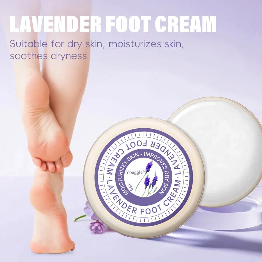 Lavender Anti Fungal Foot Repair Cream 15g tube with lavender design for dead skin removal and moisturising foot care