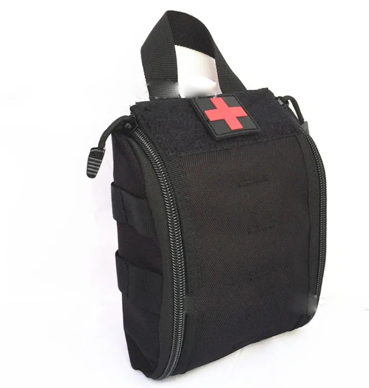Tactical medical kit with first aid supplies for outdoor camping and mountain climbing