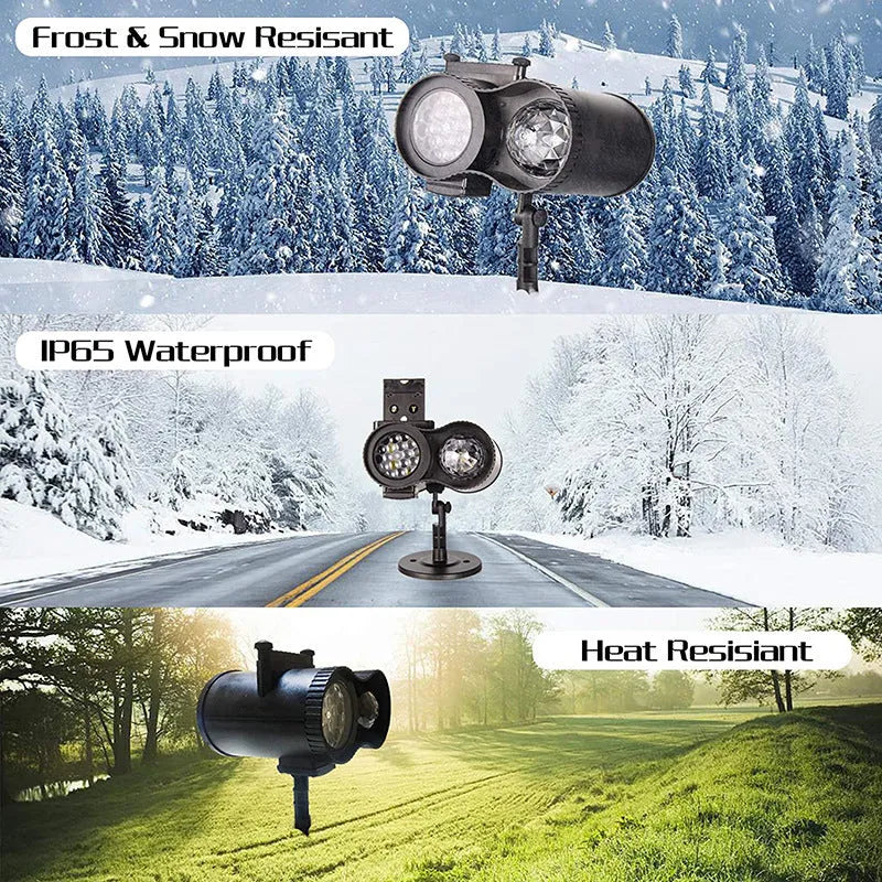Outdoor double-tube animated watermark garden light with IP65 waterproof rating.