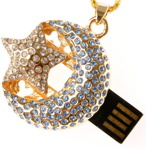 Xingyue jewellery design metal USB flash drive with USB 2.0 connector.