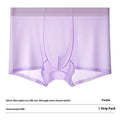 Men's ice silk boxer briefs in multiple colours on a white background, showing seamless design.