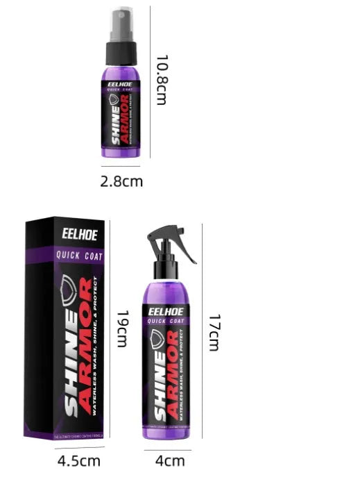 Purple automobile nano coating spray bottle for car protection with hand spray application