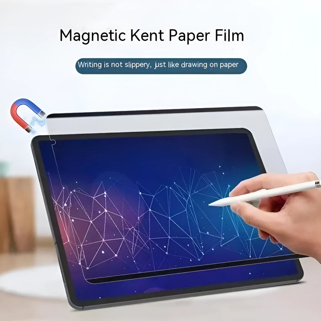 11-inch magnetic detachable PET painting film for iPad with application tools.