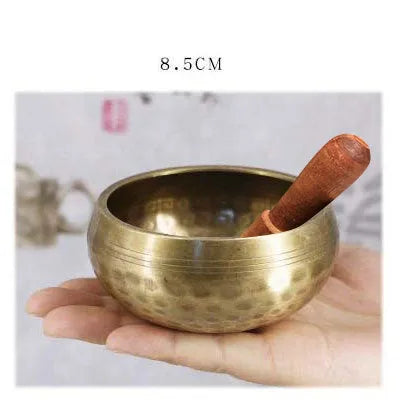 Tibet singing bowl ring copper seven metals meditation feng shui ornament black gold sizes 8.5cm to 18cm