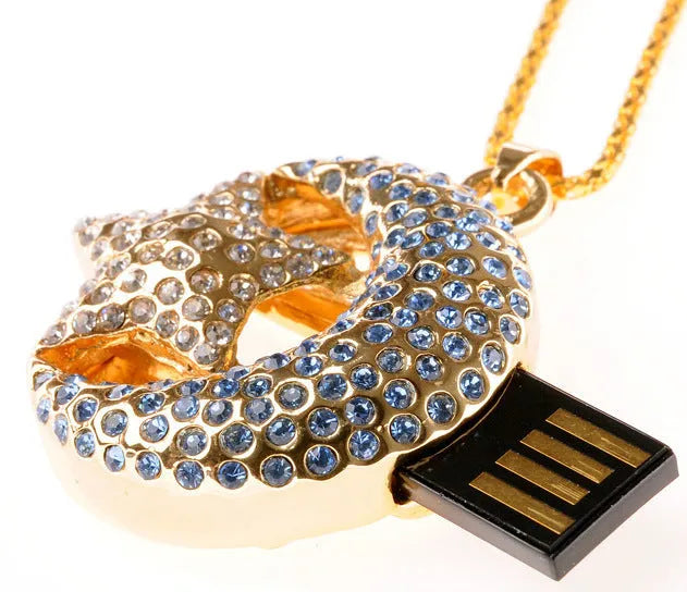 Xingyue jewellery design metal USB flash drive with USB 2.0 connector.