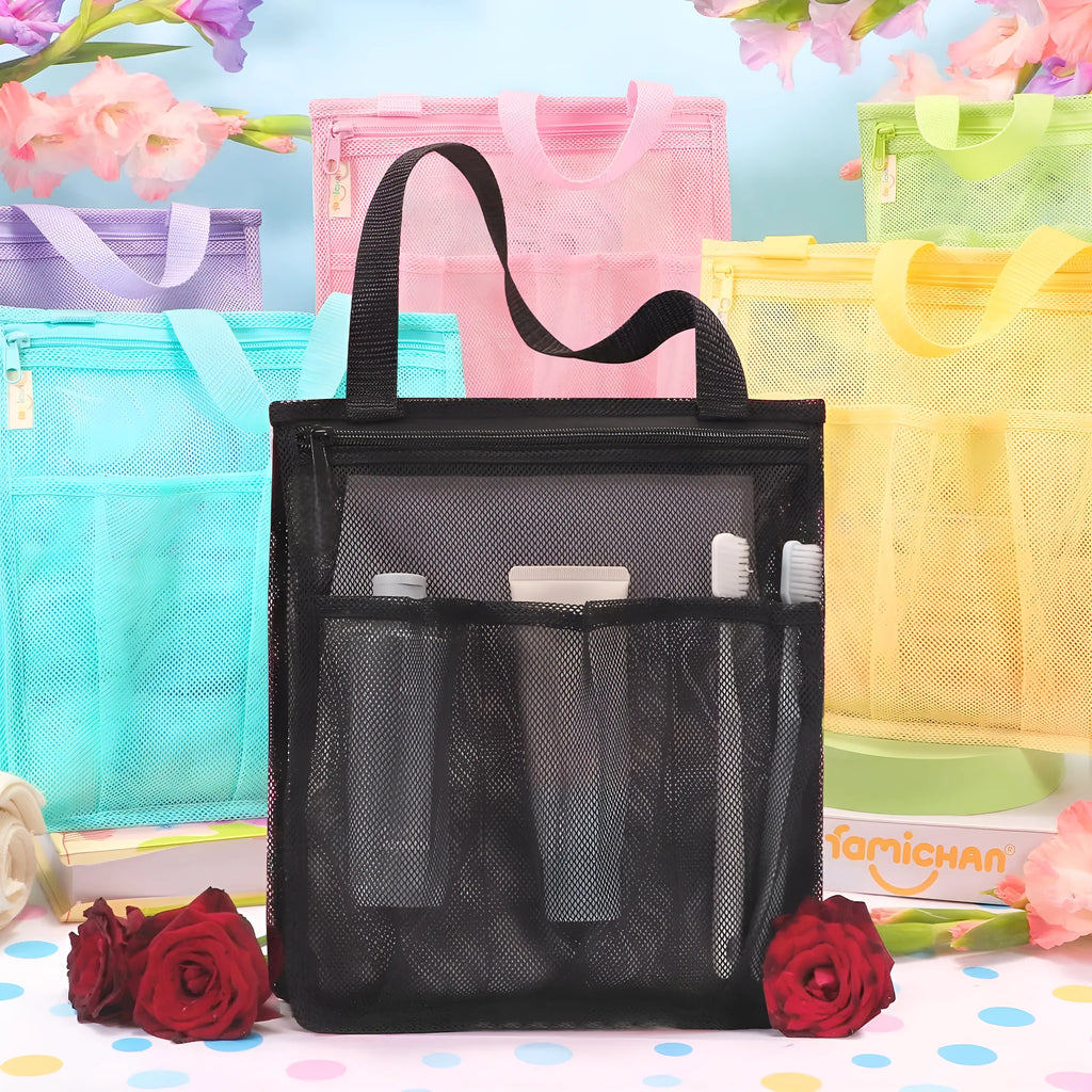 European style polyester swimming gym bag with separate wet-dry compartment and mesh exterior pocket